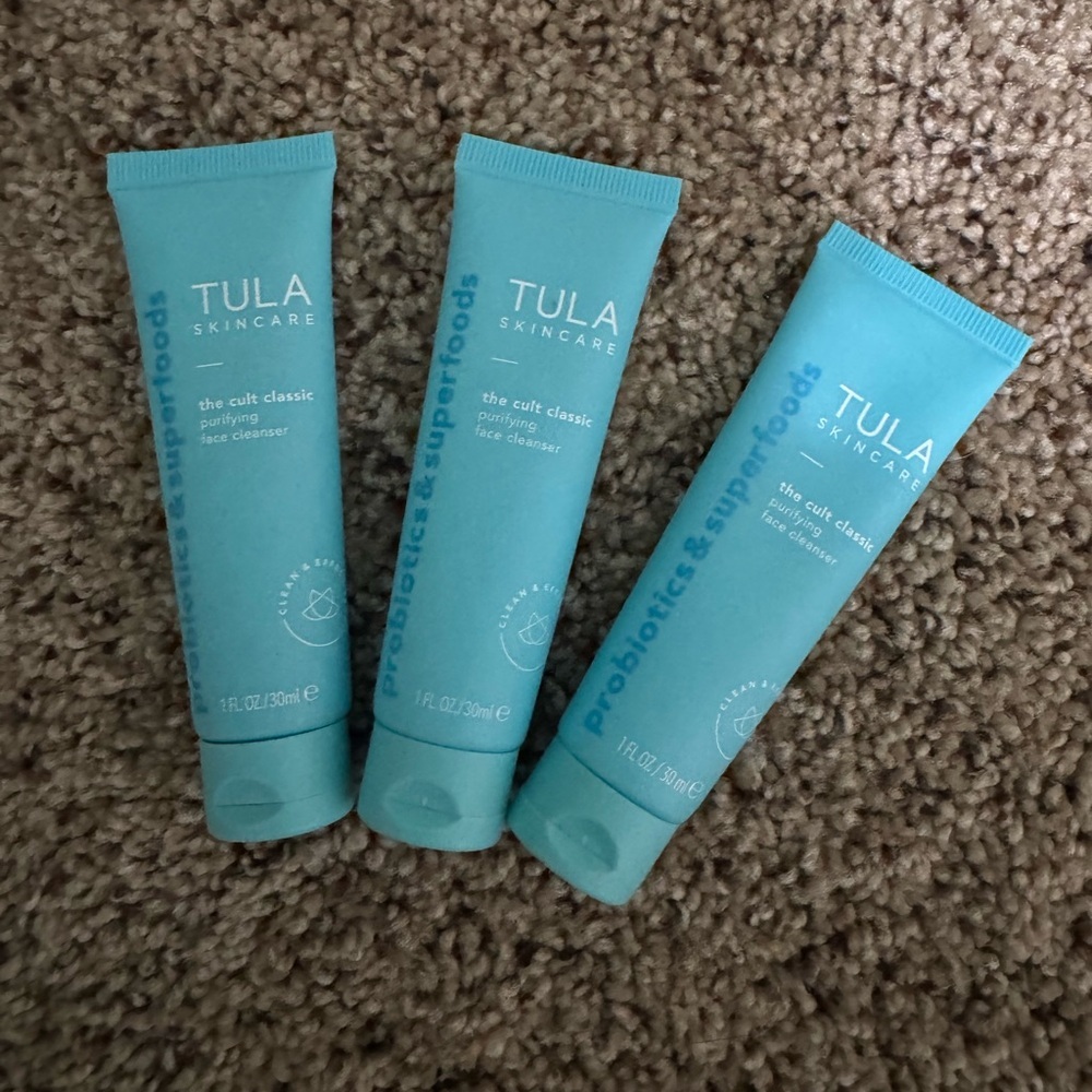 TULA Skincare Face Cleanser travel size mini (1 fl oz each) set of 3